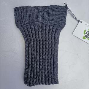 Hand Knitted Merino Baby Singlet/Vest  Prem Charcoal