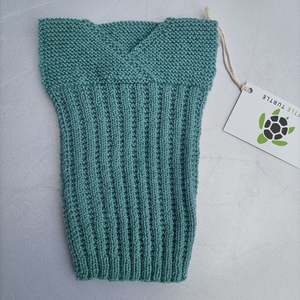 Hand Knitted Merino Baby Singlet/Vest  Prem Sea Green