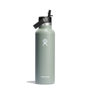 Hydroflask: Hydroflask Drink Bottle 21oz Straw - Agave 621mL Standard Mouth w/ Flex Straw Cap