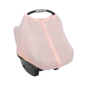 Little Unicorn Muslin Car Seat Canopy V2 | Rose Petal