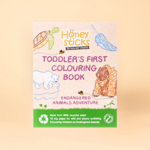 Honeysticks: Honeysticks Toddlers First Colouring Book - An Endangered Animals Adventure