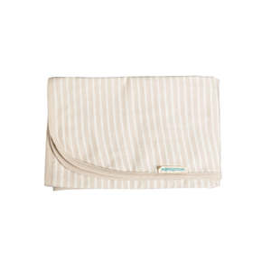 Woolbabe: Woolbabe Merino/Organic Cotton Swaddle/Blanket | Stripes Dune