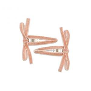 Milk x Soda Hair Clip | Pam Velvet Bow | Baby Pink