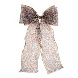 Milk x Soda Hair Clip | Melody Bow Navy Flower