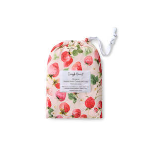 Fitted Bassinet Sheet | Changing Mat Cover | Strawberry