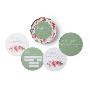 Reversible Milestone Cards | Strawberry + Moss