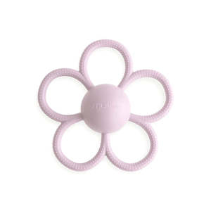 Mushie Teether Rattle | Daisy Lilac
