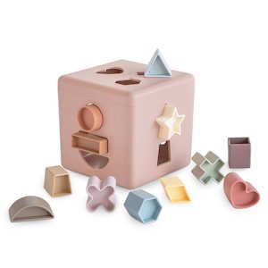 Mushie Toy | Shape Sorting Box PETAL