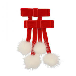Milk x Soda Hair Clip | Christmas Santa's Ribbon | Red