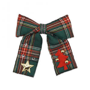 Milk x Soda Hair Clip | Christmas Ribbon | Green Tartan