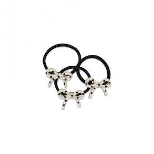 Milk x Soda Hair Tie | Polka Ribbon | White
