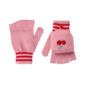 Cheerful Cherry Knitted Gloves 3-6 Years