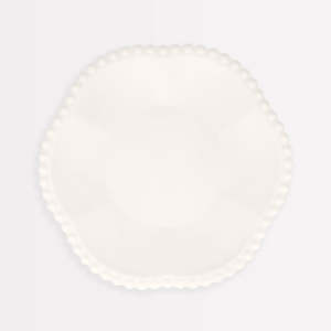 Newest: Meri Meri Party Plates | Cream Dot Edged Compostable Side Plates 8x