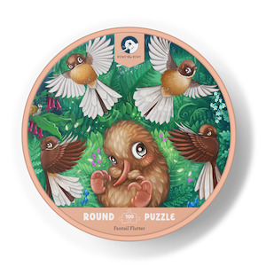 Gift Pre Schooler: Kuwi Puzzle - Fantail Flurry - Round - 100 piece
