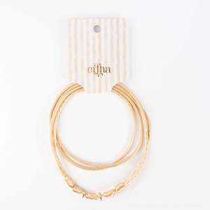 Gift Tween: Mrs Ertha Make Your Necklace | Soft Peach Cord with Two Empty Hoops