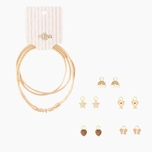 Gift Tween: Mrs Ertha Necklace SET | Peach Cord + Charm