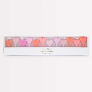 Meri Meri Party Candles | Pink Hearts x12