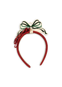 Christmas Edit Stocking Stuffers: Konges Sløjd Velvet Bow Headband Red Glitter