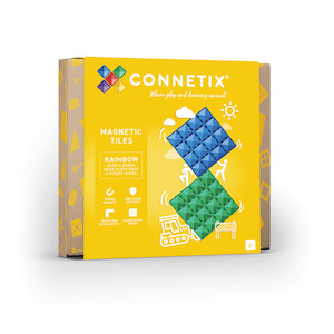 Connetix Tiles: Connetix | 2 Piece Base Plate Pack Blue & Green