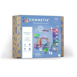 Connetix Tiles: Connetix PASTEL | 80 Piece EXPANSION BALL Run