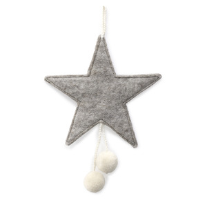 Muskhane: Muskhane Star with Pom Poms | Light Stone + Natural