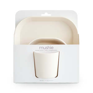 Mushie: Mushie Dinnerware Set | Ivory Sqaure
