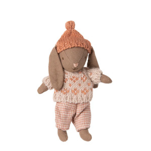 Easter: Maileg Bunny Micro - Winter Brown Rose