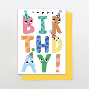 Greeting Gift Cards: Smiley Birthday Faces - Birthday Card