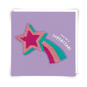 Sequin Patch Card | Super Star