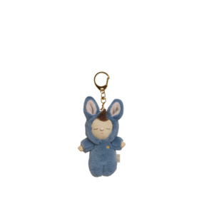 Easter: Olli Ella Cozy Bag Charm | Bunny Twiggy Blue Key Chain