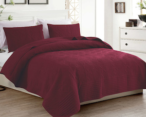 Products: Burgundy Luxury Bedspread With Wide Border