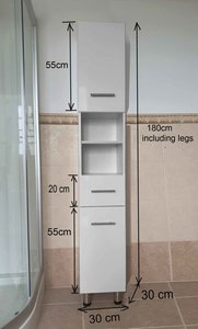 Products: TALL BATHROOM LAUNDRY STORAGE CABINET - Live in Style