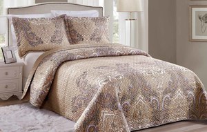 Products: LUXURY 3 PIECE QUILTED BEDSPREAD 36 - Live in Style