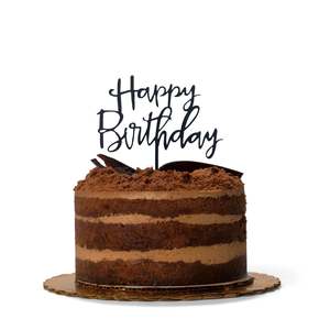 Cupcake Toppers: Happy Birthday Cake Topper 4 Colours