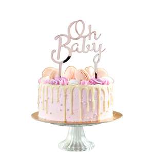 Oh Baby Acrylic Cake Topper 5 Colours