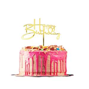 Happy Birthday Cake Topper 3 Colours