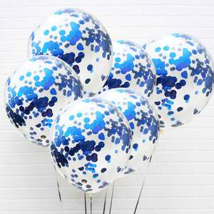 Confetti 1: Blue Pre-filled Confetti Balloons 6 Pack