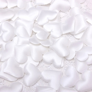 Confetti 1: Puffed White Heart Confetti Sprinkles