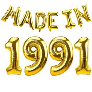 "MADE IN" Foil Balloon Set Gold