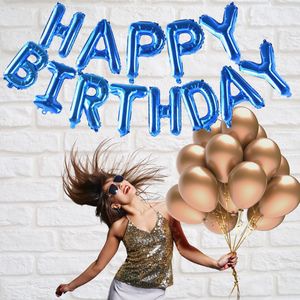 Balloon Foil: Happy Birthday Balloons Blue