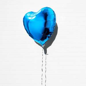 Heart Foil Balloon Deep Blue