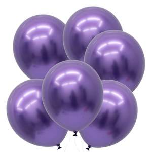 Chrome Metallic Purple Balloons 6 Pack