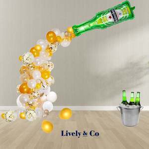 Balloon Garlands: Balloon DIY Garland - Heineken Beer Bottle