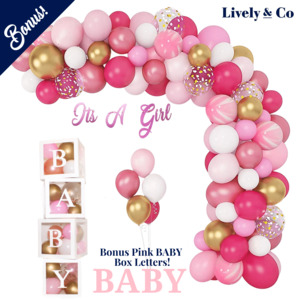 Balloon Garlands: It's A Girl Baby Shower Mega Bundle