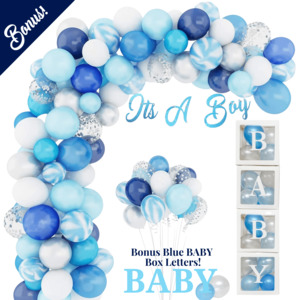 Balloon Garlands: It's A Boy Baby Shower Mega Bundle
