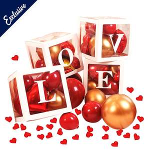 LOVE Balloon Box & Deluxe Balloons Set