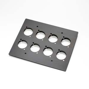 Cable Reels And Stage Boxes: Livesound - WP08B - Eight D'Series Wall Plate Anodised Black.