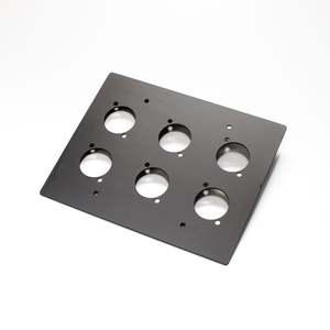 Livesound - WP06B - Six D'Series Wall Plate Anodised Black.