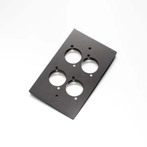 Livesound - WP04B - Quad D'Series Wall Plate Anodised Black.