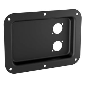 Penn Elcom Roadcase Speaker Cabinet Hardware And 19 Racking: Penn Elcom - D023K - Dish Punched for 2 x D-Series Connectors Black